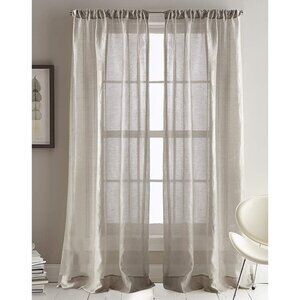 NEW DKNY City Sky Sheer Window Curtain Panel Pair Linen 50"W x 84"L (Pack of 2)